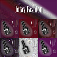 Dark Purple Red Sliver Glitter colors gel nail polish kit with Light