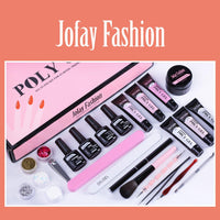 Clear Pink White 6 Colors Polygel Nail Kit A - Jofay Fashion