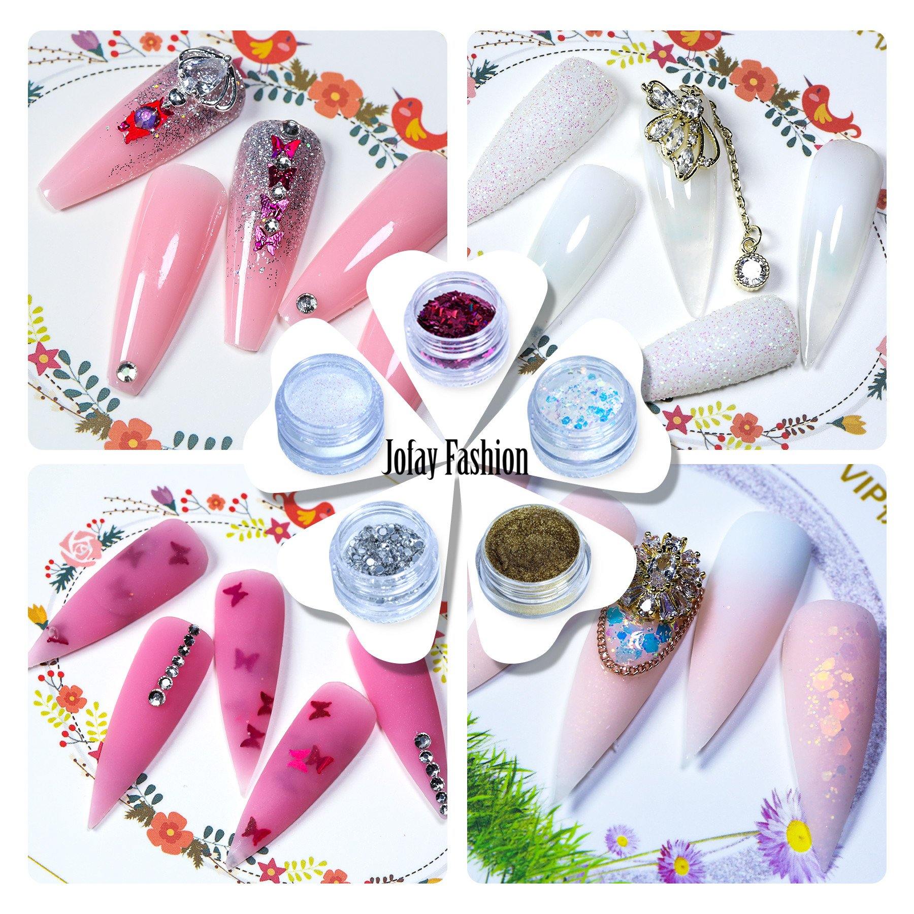 Clear Pink White 6 Colors Polygel Nail Kit A - Jofay Fashion