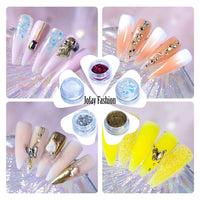 Luminous Yellow Oranger Glitter Polygel Nail Kit D - Jofay Fashion